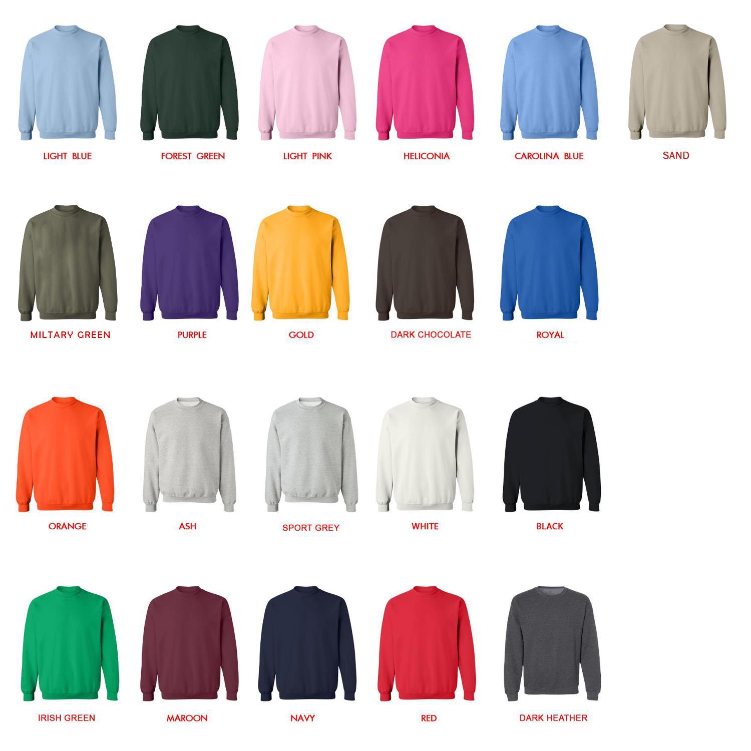 sweatshirt color chart - Lookism Store