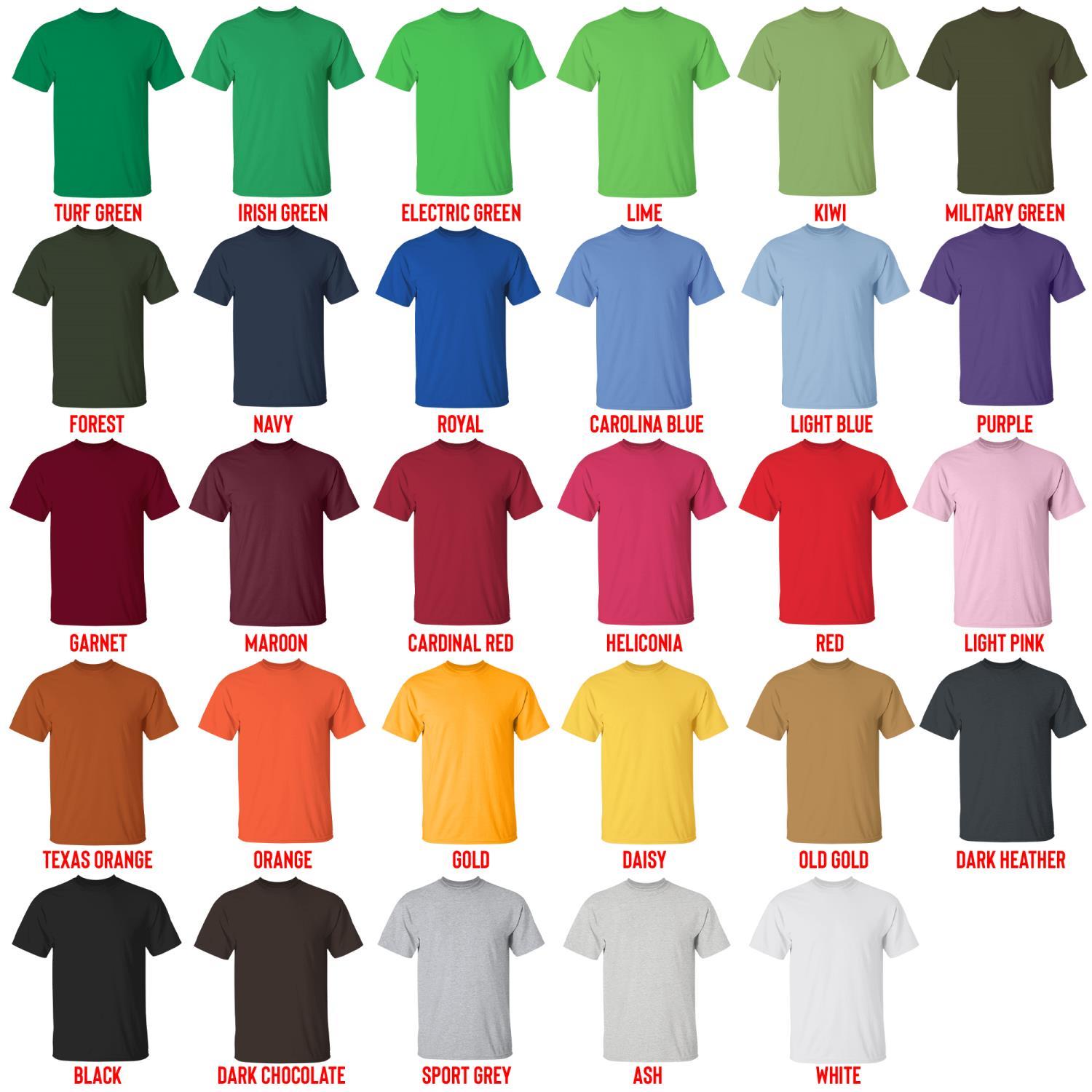 t shirt color chart - Lookism Store