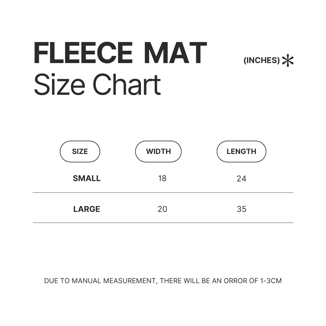 Fleece Mat Size Chart - Lookism Store