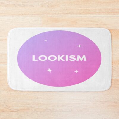 Lookism On Pink Background Bath Mat