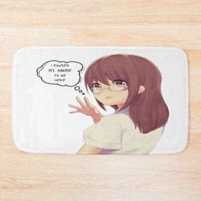 Funny Otaku Quote Anime Bath Mat