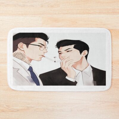 Lookism Gun And Kim Smoking Bath Mat