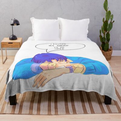 I Paused My Anime Funny Otaku Throw Blanket