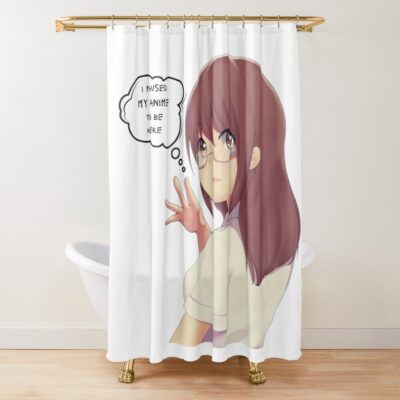 Funny Otaku Quote Anime Shower Curtain